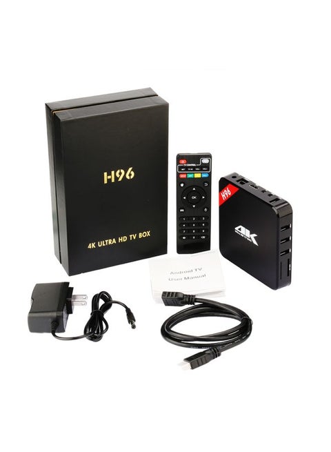 Android H96 Smart TV Box 5.1 Quad Core 64bit 4K HDMI 2.0 KODI 15.2 Miracast DLNA Pre-installed Black