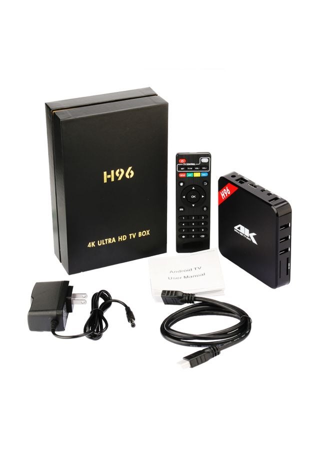 Generic - Android H96 Smart TV Box 5.1 Quad Core 64bit 4K HDMI 2.0 KODI 15.2 Miracast DLNA Pre-installed Black - Image 1