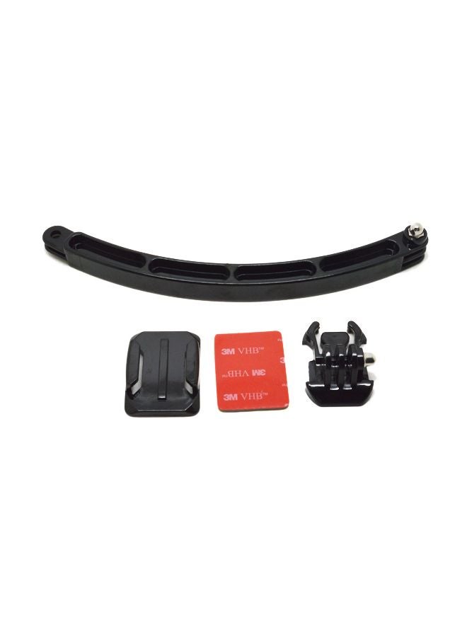 Helmet Extension Selfie Photo Kit And Curved Adhesive Mount Black  - Image 5