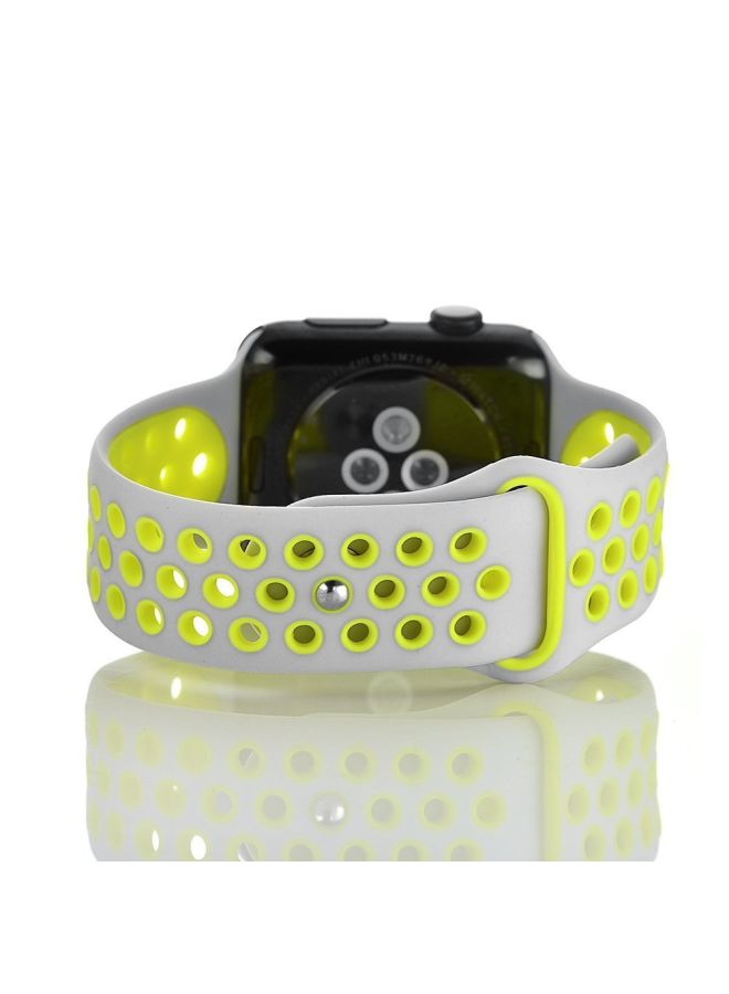 Ozone - Soft Silicone Replacement Strap Wristband For Apple Watch 42mm Nike Band Series 1/2 Green - Image 1