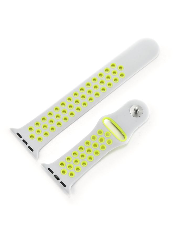 Ozone - Soft Silicone Replacement Strap Wristband For Apple Watch 42mm Nike Band Series 1/2 Green - Image 1