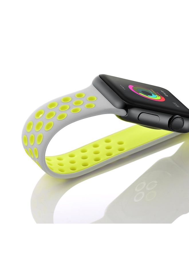 Ozone - Soft Silicone Replacement Strap Wristband For Apple Watch 42mm Nike Band Series 1/2 Green - Image 1