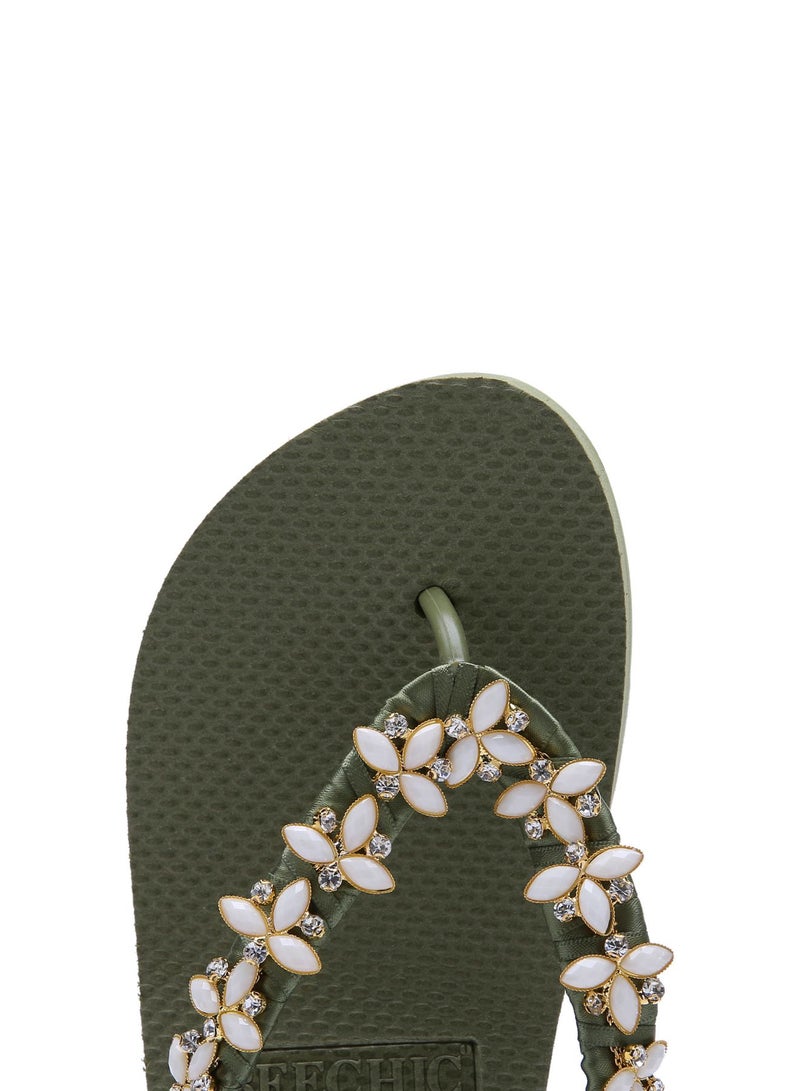 BEECHIC - Giglio Flip Flop Green - Image 1
