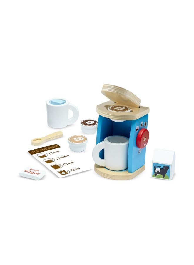 Melissa & Doug Wooden Brew & Serve Coffee Set – 11-Piece Pretend Play Toy with Cups, Sugar, Spoon & Coffee Pods – Encourages Imaginative Role Play – Ages 3+ | MD9842 - Image 1