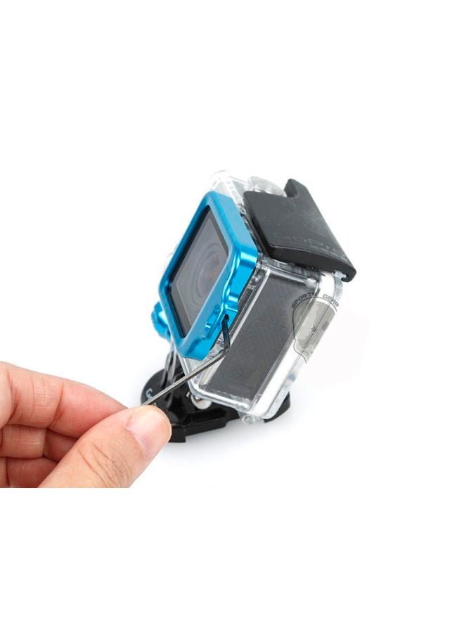 Aluminum Lens Mount With Screw For GoPro Hero 3+ Blue  - Image 2