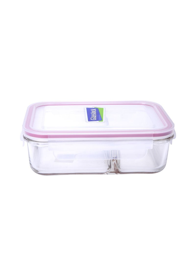 Glasslock - Rectangular Container With Separator Clear 920ml - Image 1