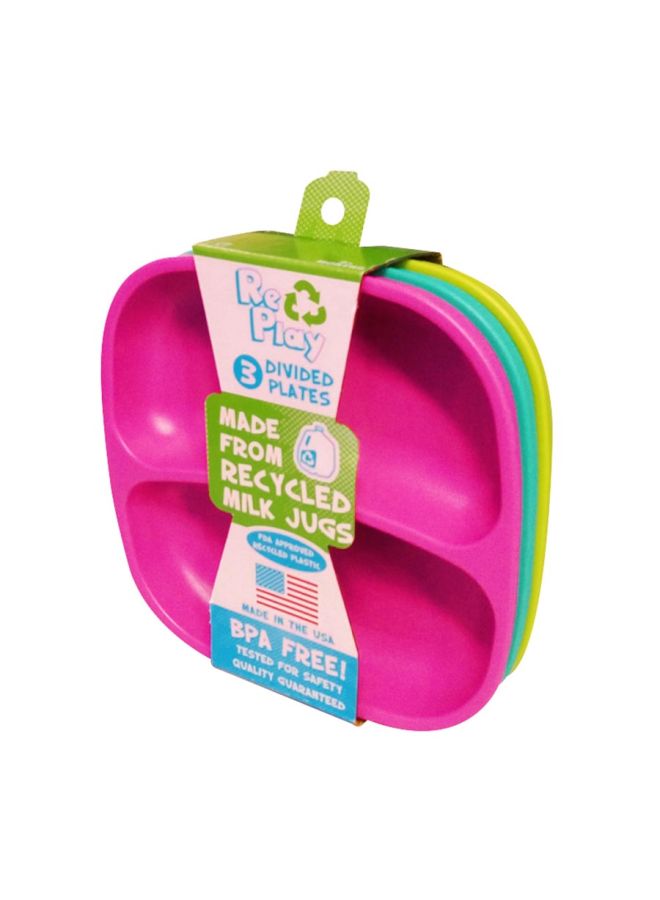 ري بلاي طقم أطباق مقسم إلى 3 أجزاء رودي/أكوا/أخضر - Image 2