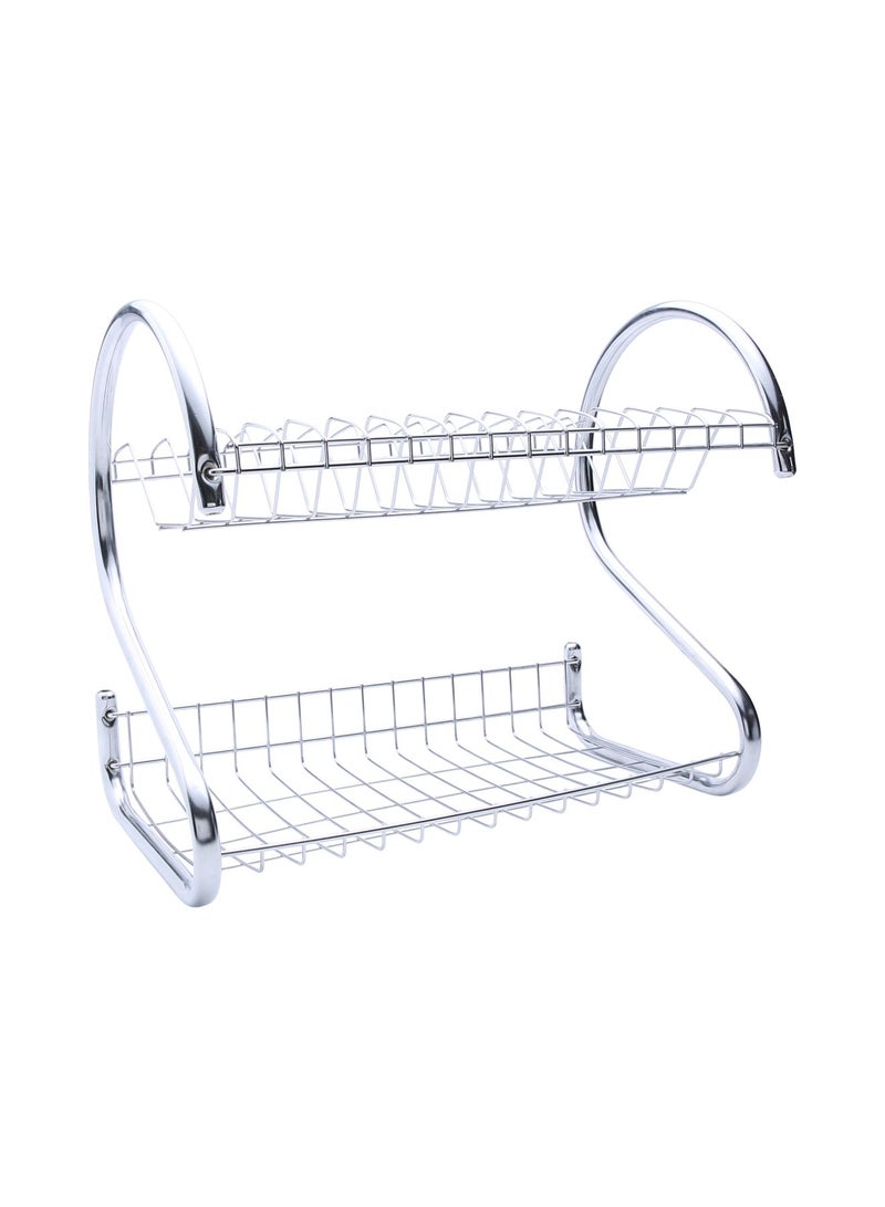 Filtex 2-Layer Dish Rack Silver 50cm  - Image 1