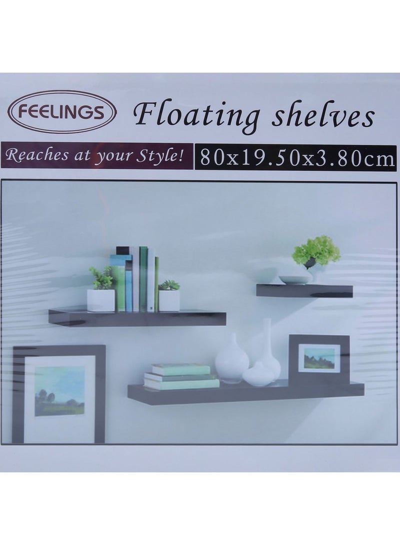 Feelings Floating Wall Shelf Red 80x19.50centimeter - Image 2