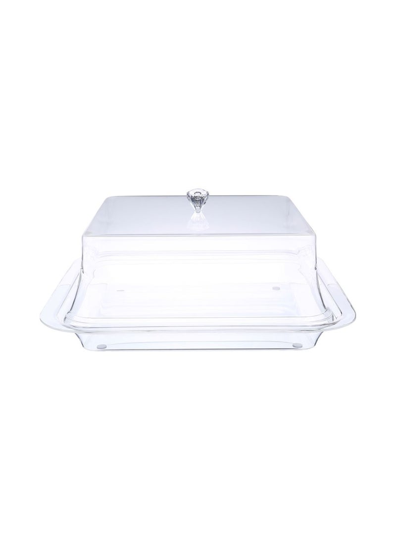 AZAD - Square Cheese Dome Clear 22cm - Image 1