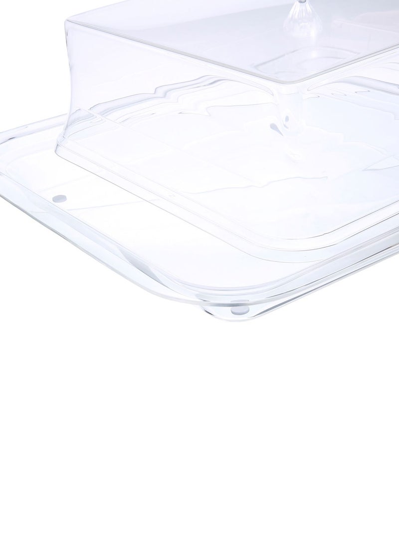 AZAD - Square Cheese Dome Clear 32.5cm - Image 1