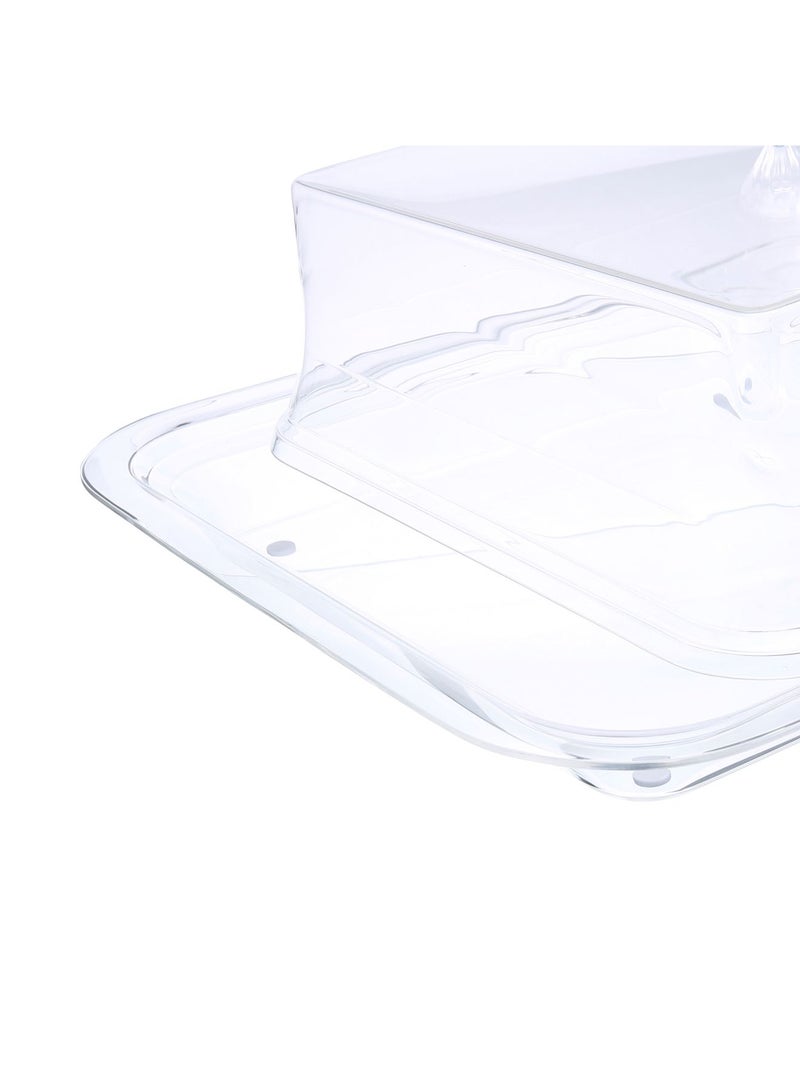 AZAD - Square Cheese Dome Clear 22cm - Image 1
