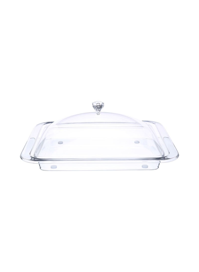 AZAD - Rectangular Cheese Dome Large Clear 25.5cm - Image 1
