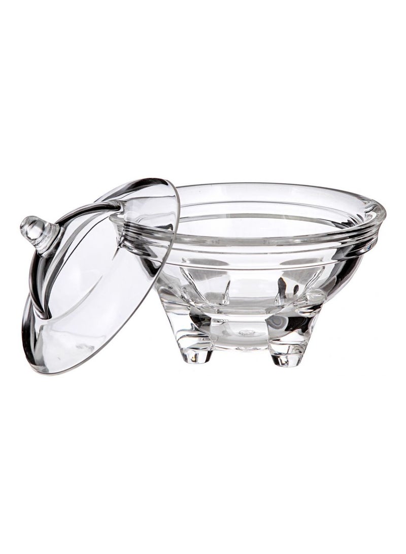 AZAD Footed Candy Bowl With Lid Clear 14cm  - Image 2
