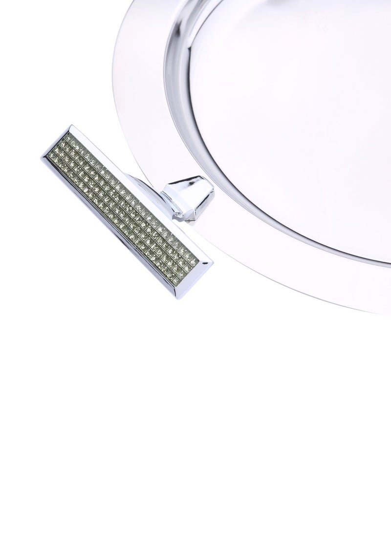 ريجنت صينية مستديرة مصنوعة من الستانلس ستيل اللامع فضي 39 x 31سم - Image 2