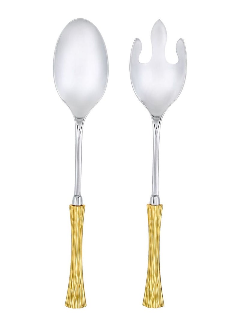 REGENT Onda Salad Bowl Servers Gold 30cm  - Image 3