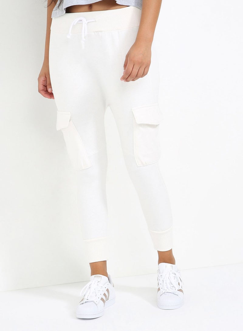 AMOUR LONDON - Lounger Combat Pants White - Image 1
