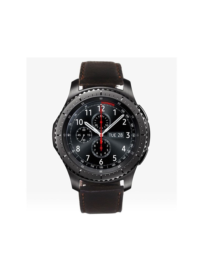 Etrends - Leather Band With Steel Clasp For Samsung Gear S3 Brown - Image 1