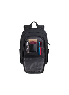 RivaCase Laptop Canvas Backpack For 15.6-Inch Laptops Black  - Image 4