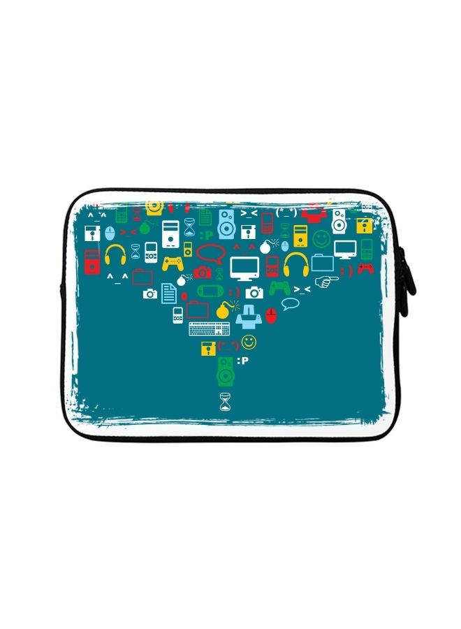 Stylizedd Premium Designer Sleeve With Strap For 15 Inch Laptops Convergence - Image 1