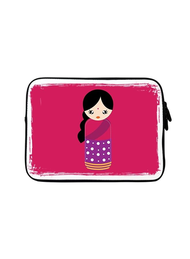 Stylizedd Premium Designer Sleeve With Strap For 15 Inch Laptops Indian Doll - Image 1