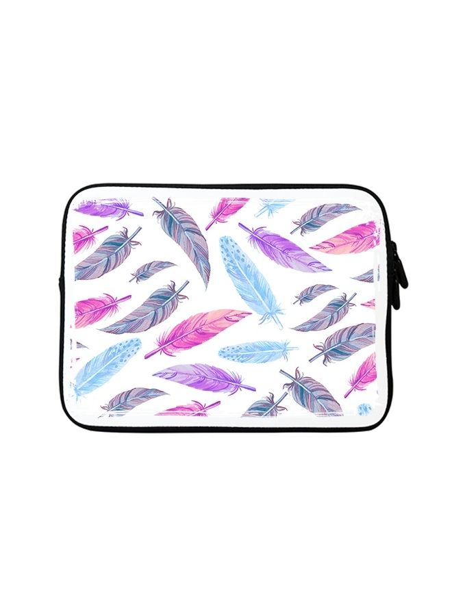 Stylizedd Premium Designer Feather Printed Sleeve With Strap For 15 Inch Laptops Feather Colors - Image 1