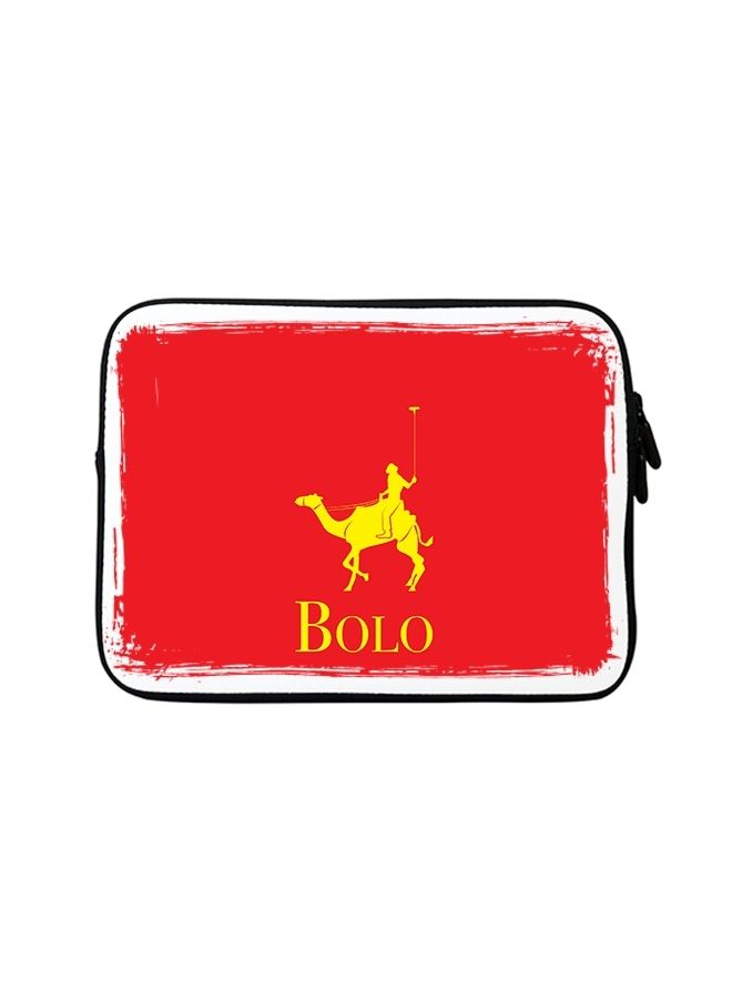 Stylizedd Premium Designer Sleeve With Strap For Laptop Red/Yellow  - Image 1