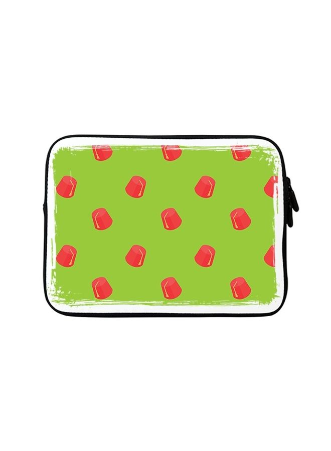 Stylizedd Premium Designer Sleeve With Strap For Laptop Green/Red - Image 1