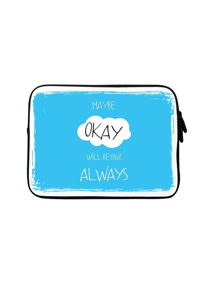 ستايلايزد حافظة لابتوب بتصميم ممتاز مع حزام أزرق / أبيض - Image 1