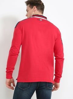 Bendorff Long Sleeve Polo Shirt Red  - Image 2