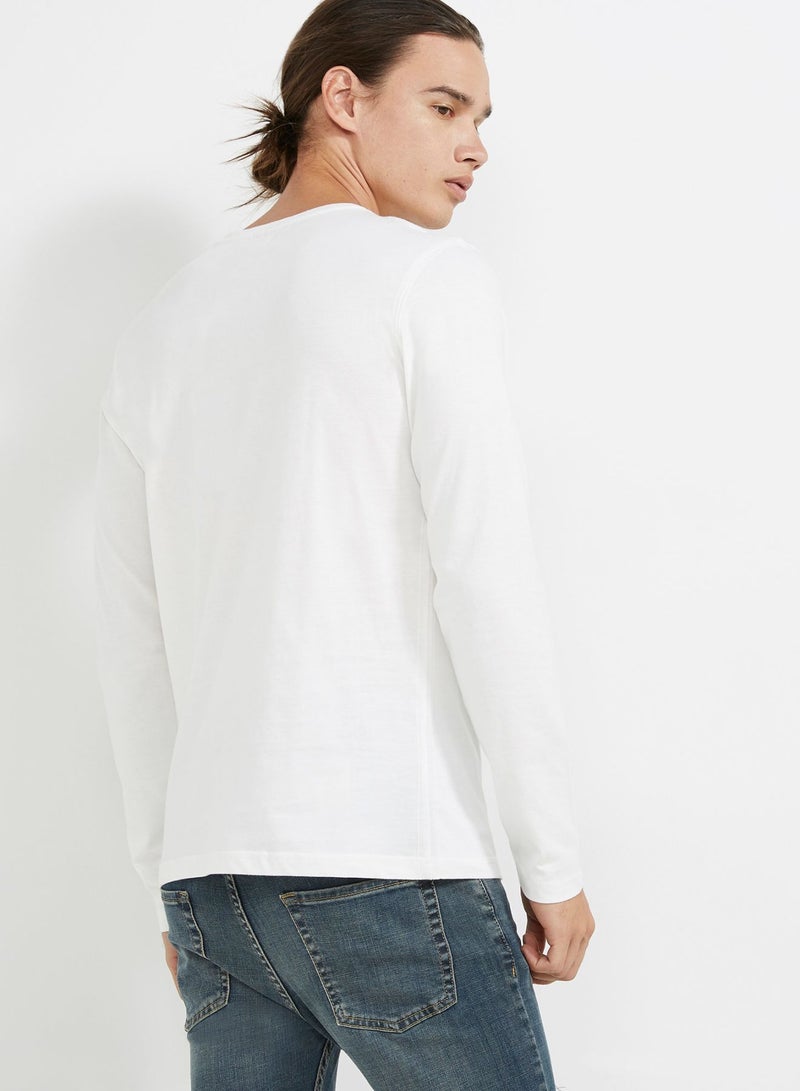 Round Neck T-Shirt White - v1502866419/N11548781A_M2