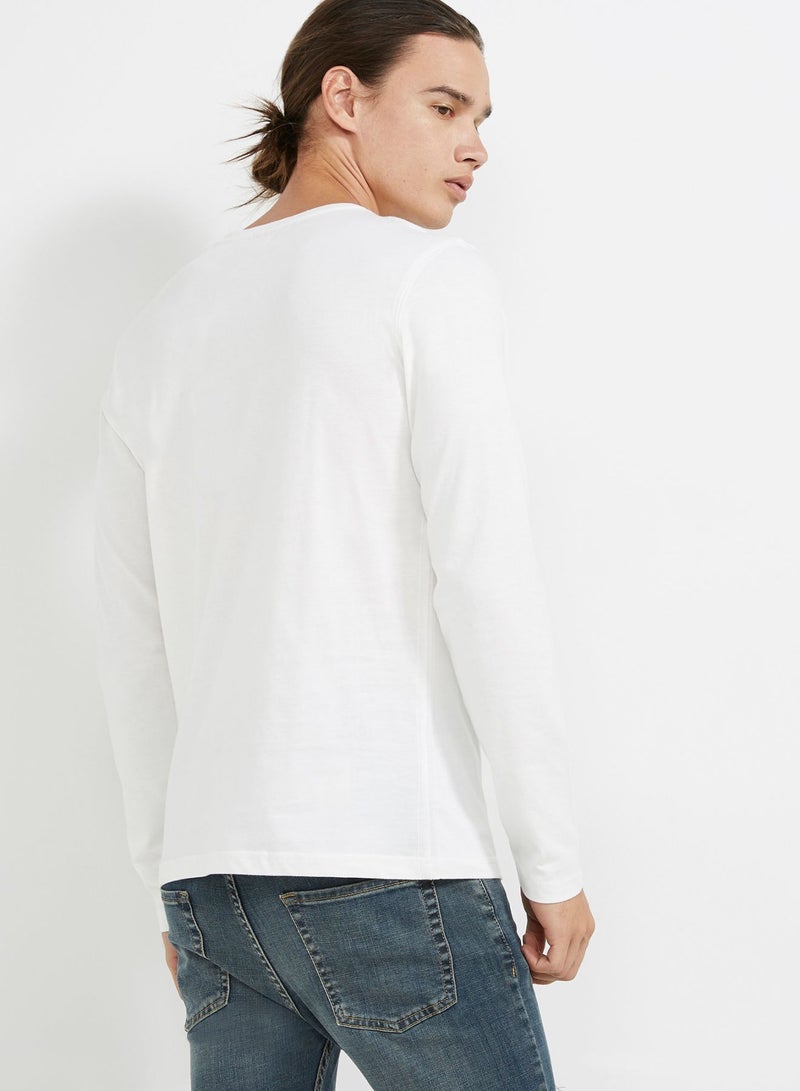 Six Valves Round Neck T-Shirt White  - Image 2