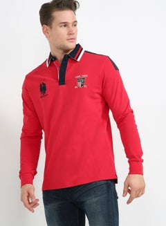 Bendorff Long Sleeve Polo Shirt Red  - Image 1