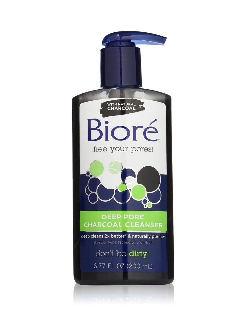 Biore Deep Pore Charcoal Cleanser 200ml  - Image 1