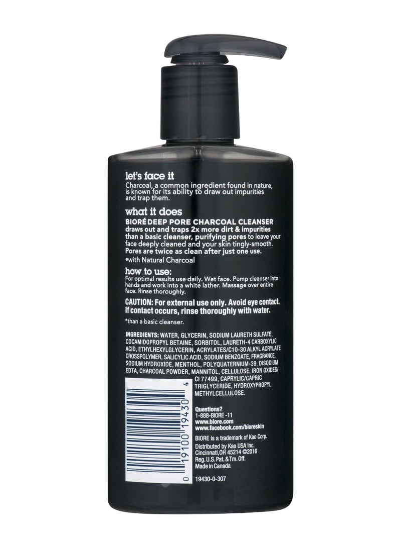 Biore Deep Pore Charcoal Cleanser 200ml  - Image 2