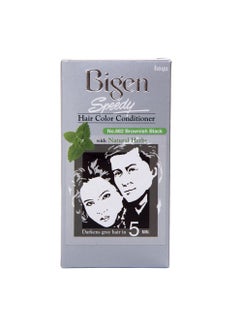 Bigen Speedy Hair Colour Conditioner Brownish Black 80grams  - Image 2