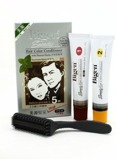 Bigen Speedy Hair Colour Conditioner Brownish Black 80grams  - Image 1