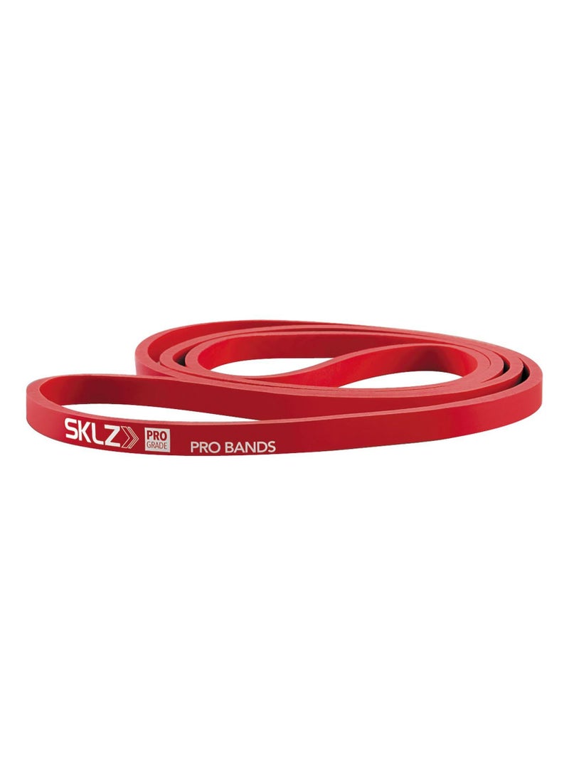 SKLZ Pro Bands- Multi-Exercise Resistance Band - Medium, 40-80lb, Red