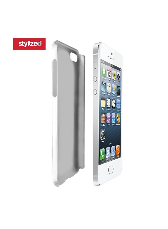 Stylizedd Premium Slim Snap Case Cover for Apple iPhone 5/5s Steve's Apple White  - Image 2