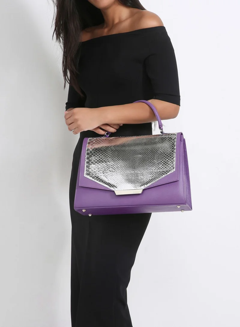 CEECODE Lady Code Satchel Bag Purple/Silver