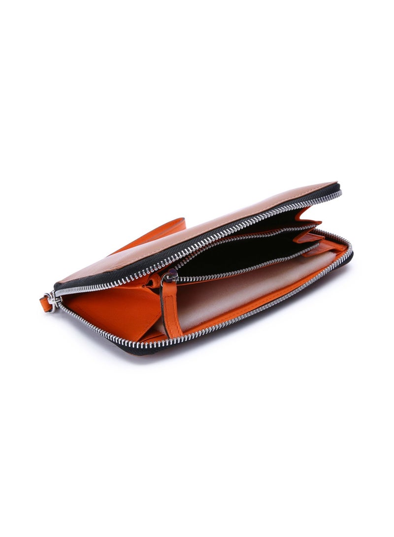 Lumi Orvokki Zip Around Wallet Beige/Orange  - Image 3