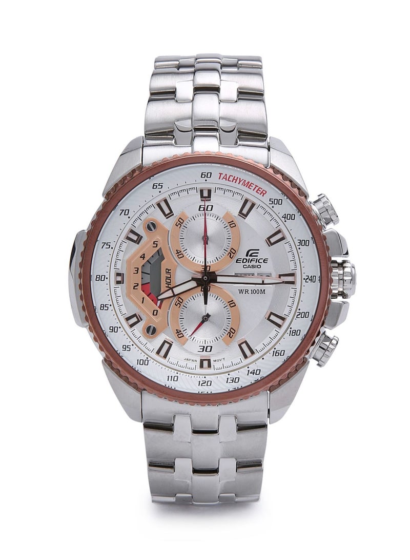 كاسيو ساعة يد إديفيس بعقارب طراز EF-558D-7AVDF - 49 مم - فضي للرجال - Image 1