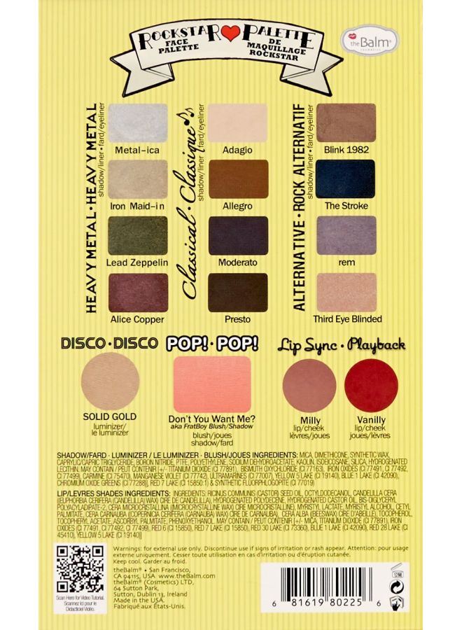 Jovi Face Palette Rockstar