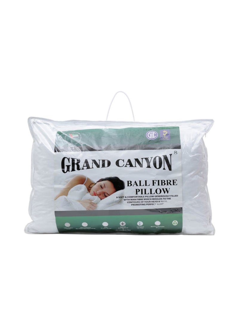 iBed - Snuggledown Box Shaped Support Pillow cotton White 50x75cm - Image 1