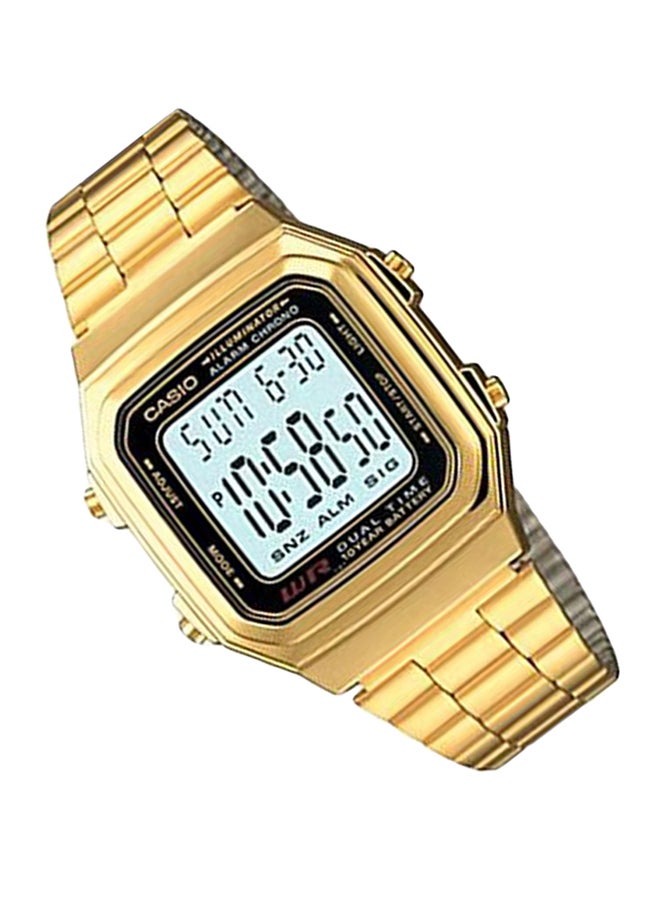 CASIO Men's Stainless Steel Digital Wrist Watch A178WGA-1ADF - 34 mm - Gold - Image 3