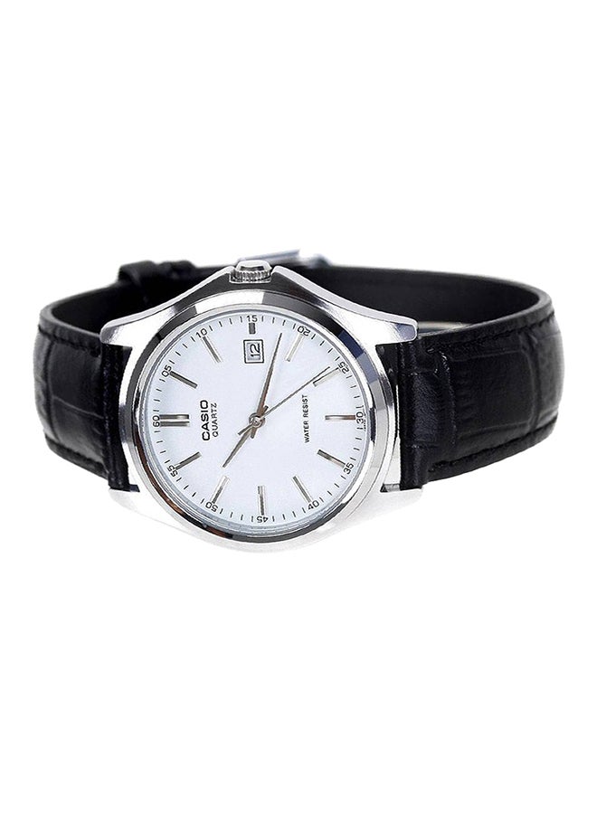 CASIO Men's Leather Quartz Analog Watch MTP-1183E-7ADF - 38 mm - Black - Image 2