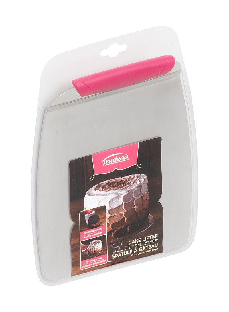 Trudeau Cake Lifter Silver/Pink - Image 2