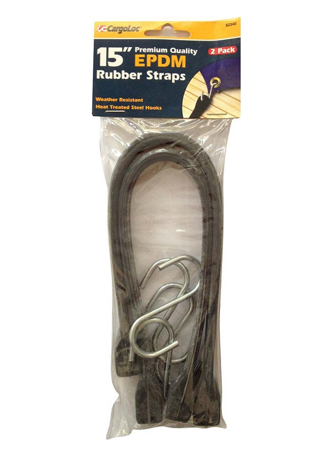 Cargoloc 2-Piece EPDM Rubber Strap Set Black 15inch 