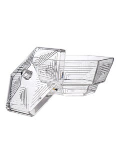 AZAD Hexagonal Candy Bowl With Lid Clear 19cm  - Image 2