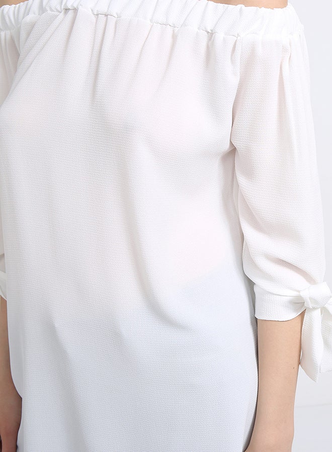 PRETTY LAVISH - Off Shouder Top White - Image 1